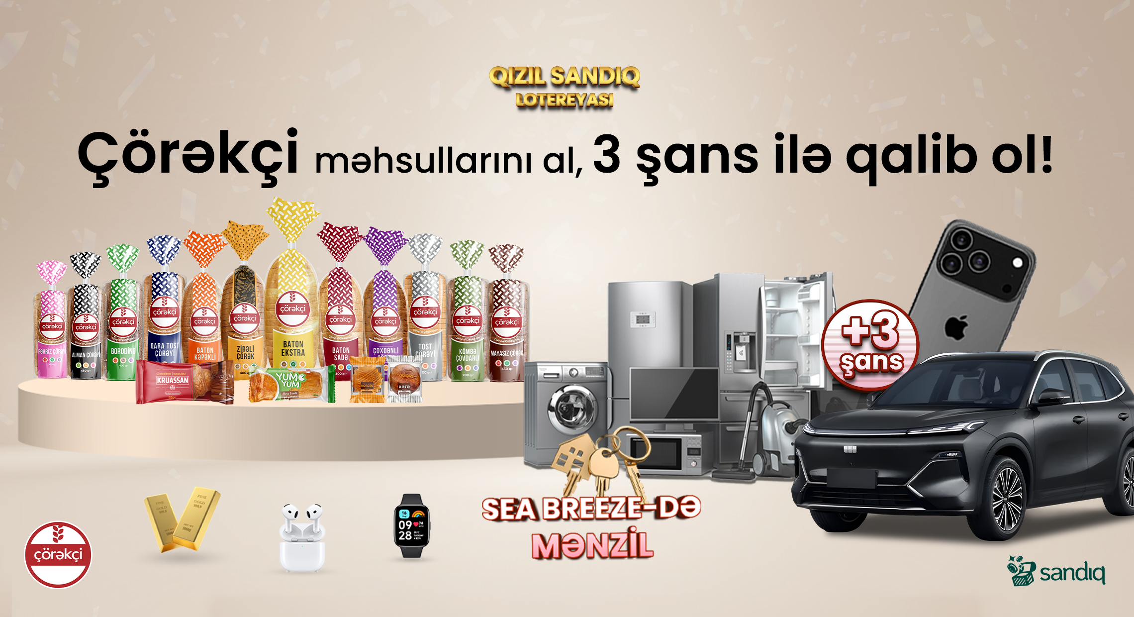 “Çörəkçi” məhsulları “Qızıl Sandıq” lotereyasına qoşuldu – hər alış sizə yeni şans qazandırır!